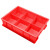 海斯迪克 HKCL-146 加厚塑料分格箱 五金盒零件盒收纳盒 物料盒分隔式周转箱 螺丝配件工具箱 小号4格 红
