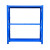 竹特   仓储货架柜 仓库货架展示柜 超市货架置物架 蓝色三层中型150*50*200副架