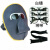电焊面罩焊工面具玻璃眼镜电焊镜防光紫外线防烧脸气焊氩弧焊烧焊 (透气pp面罩+透明眼镜+松紧带)