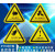 标志大号三角形车间验厂安全标识牌小心警示贴纸 当心表面高温 15x15cm10张起发