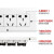飞雕118型三插3插十五孔15孔9孔三位五孔开关插座家用面板长方形 十五孔(118型大板白YR)