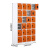 万尊 钢制储物柜24门智能锁每门二层1160×350×1960mm橘色 工期15天