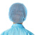 无尘车间实验室轻薄透气无纺布双筋一次性帽子防尘头套条形帽头罩 19寸蓝色双筋100-包