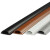 线槽pvc明装电线盒木纹线槽半圆布线槽搭配底胶粘地板走线5米 灰色 2米条/50条