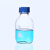 垒固 透明棕色玻璃螺口蓝盖试剂瓶密封瓶实验室丝口化学取样瓶 透明50ml