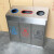 迪恩斯（DEANS）不锈钢分类垃圾桶室内大号商用垃圾箱商场酒店大堂三分类直投方形果皮桶公共场合D-103F