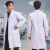 白大褂医生工作服冬季长袖厚款男女通用服护士服实验室实验服化学工 长袖 纽扣袖口 薄款 XS (90-115斤)