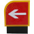 中石油化加油站进出口亚克力吸塑方向指示导向标志标牌出入口灯箱 桔色 110*90出口 70*90