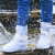 鞋套防水防滑雨天硅胶雨靴套防雨户外鞋套男女加厚耐磨底雨天脚套工业品 zx高筒蓝色加厚耐磨-加倍耐磨 M36-37