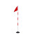 影月平原 蛇形跑杆标志杆 障碍物标志杆 红白训练杆1.5m红白铁杆+2.3kg橡胶底座