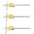 上海恒量带表深度尺单钩/双沟深度尺0-150-200-300mm深度游标沟槽 双沟0-200mm（基面100mm）