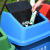 鸣固 ZJ4849分类塑料垃圾桶 摇盖式 户外环卫垃圾箱 办公摇盖桶 20L带盖绿色（厨余垃圾）