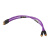aune AL7紫鳗发烧HiFi双莲花hifi发烧音频线1.5米铜镀金1S/X5S/X7S连接线 紫色 0.3m