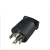 LKEW隆光明装工业插座LK2420K-1三相四线自锁黑色插座 4P20A250V 防松电木插头LK6420A