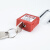 海斯迪克 工业安全挂锁 停工维修设备安全锁绝缘锁φ6mm×H38mm钢制短梁(红色5把)HKL-495