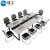 链工 会议桌铁框培训桌小型接待洽谈桌办公长条桌 白色含10把椅不含安装2800*1300*750mm