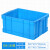 适用加厚零件盒塑料物流周转箱长方形螺丝配件盒五金工具收纳盒子带盖 蓝色500箱外56*41*26cm