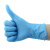 威肯一次性加厚乳胶丁腈橡胶手套防油工业家务洗碗劳保手套 天蓝色 厚款5克 XS