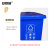 安赛瑞 垃圾桶 脚踏式塑料分类环卫桶 办公商用户外垃圾箱 15L 灰色 7F00221