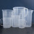 稳斯坦 WLL0012 塑料量杯刻度容量杯 带把烧杯 250ml-5000ml套装（6个型号各一个）