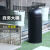 欧式高档餐厅咖啡店公共商用卫生间大容量摇盖式翻盖头垃圾桶 港式垃圾桶砂钢HX