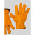 12双 短款电焊手套牛皮焊工隔热防烫耐磨机械劳保手套散热透气 桔黄款(12双)