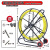 电工穿线神器 管道光缆穿线器穿线机引线器通信穿管器100米穿孔器 12#50米带架子内含钢丝 粗