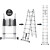 密可罗西【送货上门】伸缩梯直梯梯子装修升降铝合金折叠梯便携工程关节梯爬梯 3.6+3.6可变直梯7.2米 180kg