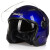 捷凯-512男女通用摩托车电动车头盔3/4双镜片安全头盔原厂 蓝色 M