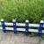 PVC塑钢草坪护栏绿化带栅栏花园围栏庭院篱笆户外路边塑料隔离栏 深蓝色30厘米高
