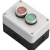 KEOLEA 按钮开关控制盒带急停指示灯防水12345孔单一孔按钮盒工业开关盒 三位（钥匙钮+红绿自复钮） 