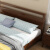 中伟北欧床双人床实木床极简风床主卧大床软靠床框架款胡桃色2*1.8cm