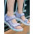 安誻女童凉鞋2024夏季新款女孩公主沙滩鞋女孩运动大童鞋子 1520粉色 26码内长16.6厘米
