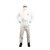 坤泽尔 K2000 双层一次性无纺布连帽防尘防护服隔离衣白色L码 1件