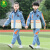 流贝班服小学生校服三件套运动学院风儿童加厚秋冬装幼儿园园服 2166  外套+裤子  冲锋衣两件套 100码建议身高90厘米左右