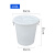 Cleapon 水桶 圆形收纳桶大容量水桶发酵桶酒店厨房工业环卫物业垃圾桶 120L 白色带盖 CL1004
