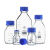 SIMAX透明丝口瓶蓝盖试剂瓶玻璃宽大口方形瓶100 250 500 1000ml 100ml 透明 GL45