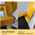 兆安德 可行走人字梯加厚焊接木电工专用工程子不锈钢铝合金同款合梯 备件 黄色2.35米七步梯9KG 