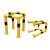 筑筠 护栏杆 消防栓防撞护栏杆 黄漆黑膜口子型定制 0.8*0.35*0.64