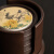瓷牌茗茶具（cipaiming teaset）木制杯垫传统手作家用会客茶杯托四季墨画典雅隔热茶道配件 电木《梅花》单吸水杯垫