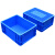 海斯迪克 EU周转箱塑料箱 汽配可堆式储物箱零件箱 蓝色无盖800*600*280