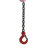 多来劲（DOLECO） 19440601 05 80级单腿链条索具配铸舌羊角吊钩1.12T 【预计14天出货】