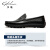 沙驰（SATCHI）黑色小皮鞋2024新款休闲平底鞋商务风正装鞋鳄鱼纹通勤深口单鞋男 黑色（49TJB3576-W00） 单层 38