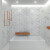 北欧瓷砖简约现代大理石六角砖爵士白六角瓷砖卫生间厨房防滑地砖 爵士白(200*230mm)
