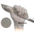 HKNA不锈钢钢丝手套防切割电锯屠宰裁剪验厂金属安全工业防割5级手套 三指尼龙腕带单只 XS