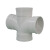 巨成云 PVC排水管材管件排水配件等径平面四通白色 一个价 可定制 50mm