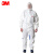 3M 4535 白色带帽连体透气蓝色背部防护服防核辐射颗粒XL码1件装