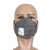 君御 KN95头带式活性炭口罩带呼吸阀透气 G9542 防工业粉尘打磨灰尘防异味 25只/盒 灰色价