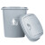 金固牢 KZcc-174 垃圾桶 大号带盖工业商用环卫垃圾桶加厚翻盖纸篓 塑料户外垃圾桶 烟灰色30L带盖