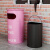 工业风loft铁艺油桶复古美式垃圾桶大号做旧酒网吧咖啡屋创意带盖 粉红色